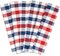 Red, White and Blue Kitchen Towels - Set of 6, 30"x20" July 4th Kitchen Towels - Highly Absorbent, Washable Patriotic Theme, Vibrant Colors of Independence Day (6 Pack)